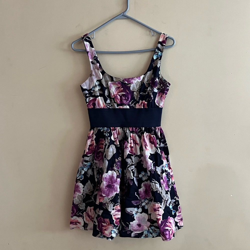 Floral Charlotte Russe Zip Up Dress